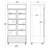 Szafa chłodnicza przeszklona SD802BHE | 2-drzwiowe | drzwi skrzydłowe | 776 l