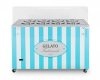 Dystrybutor do lodów | witryna do lodów | konserwator | retro | 8 tub | okrągłe kuwety | 1283x670x895 mm | GELATO POZETTI 8 BLUE