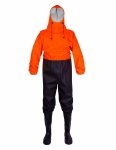 WATERPROOF OVERALLS FOR DRAINING CANAL'S WORKERS WITH PVC SAFETY BOOTS S5 304/K