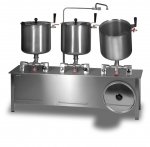 SET OF ZP-6 STEAM TILTING BOILING PANS