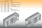 Stół zlewozmywakowy 1-zbiornikowy lo 228/s3 - 2200x600