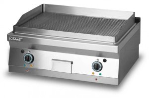 Grill płytowy elektryczny - płyta ryflowana L700.GPE800R Lozamet