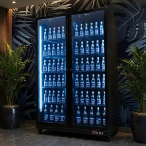 Szafa chłodnicza przeszklona 2-drzwiowa RQ1060FC | 1274x670x2035 mm | 1060 l