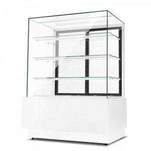 Witryna cukiernicza chłodnicza Dolce Visione Basic 900 BIANCO | 900x670x1300 mm | białe wnętrze
