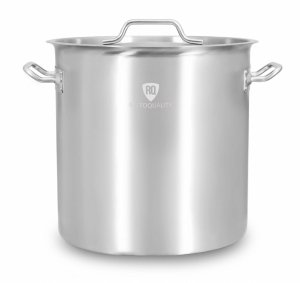 Garnek ze stali nierdzewnej z podziałką 33 l | 350x350 mm | z pokrywką RQ13535