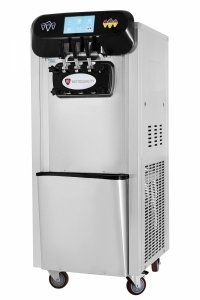 Maszyna do lodów włoskich | automat do lodów soft | 2 smaki + mix | nocne chłodzenie | pompa napowietrzająca | wolnostojąca | 2x8 l