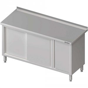 stół przyścienny z szafką (P),drzwi suwane 1300x600x850 mm