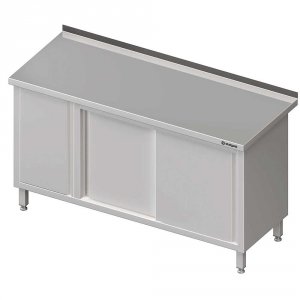 stół przyścienny z szafką (L),drzwi suwane 1900x700x850 mm
