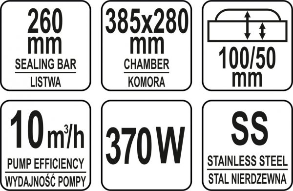 PAKOWARKA PRÓŻNIOWA-KOMOROWA 260MM