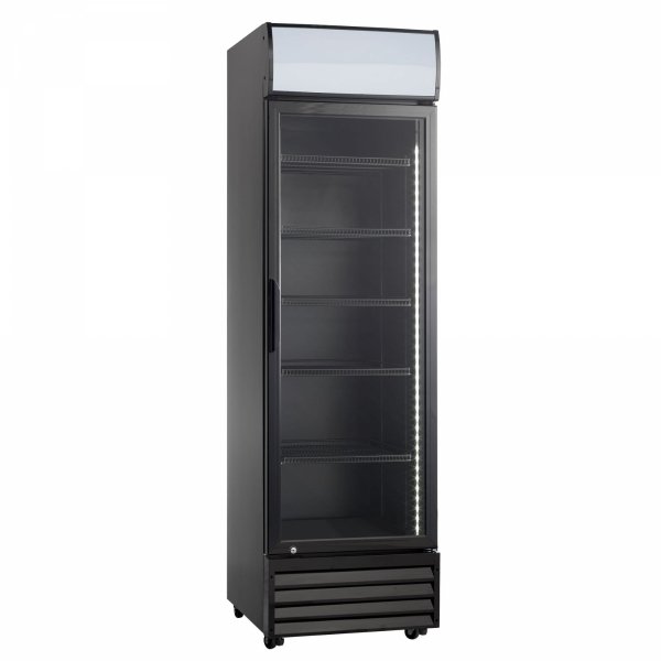 Szafa chłodnicza przeszklona SD417BE | czarna | 280l