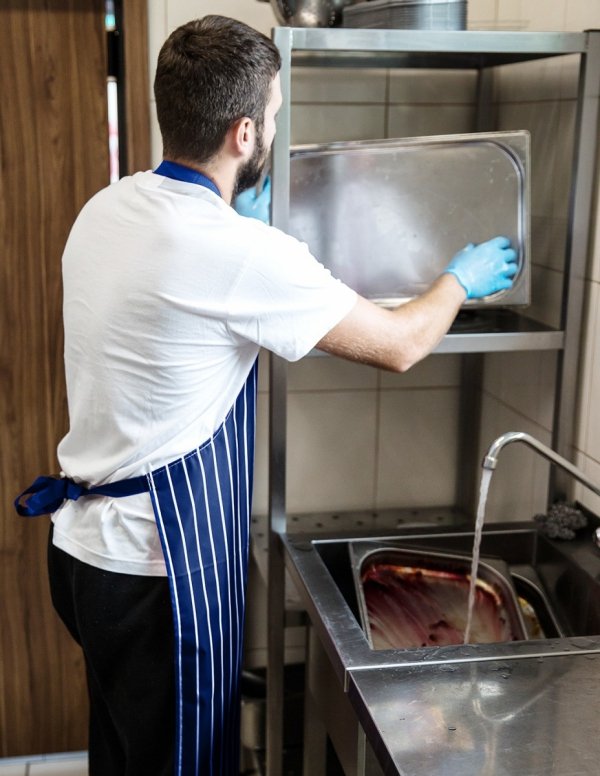 WATERPROOF APRON WITH STRIPES 202 75/75