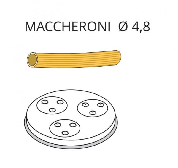 Matryca formująca do maszynki do makaronu PF25EN, PF40EN, MPF2.5N, MPF2.5NC, MPF4N, MACCHERONI - ? 4,8 mm