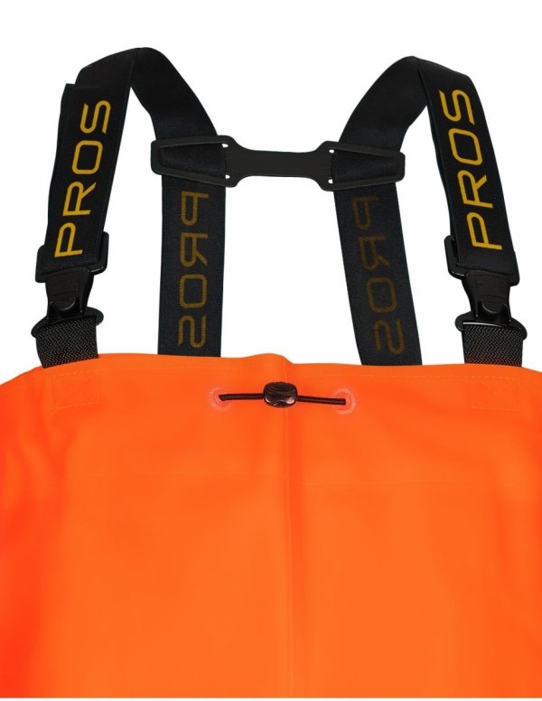 WATERPROOF FLUO CHEST WADERS MAX S5 (SAFETY BOOTS S5 AND KNEE REINFORCEMENT) SBM01 FLUO