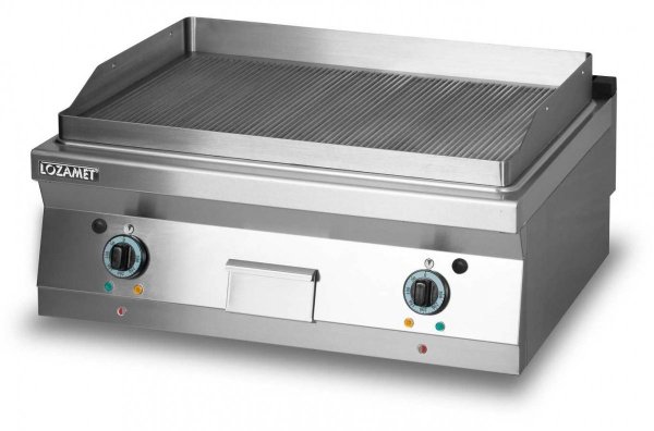 Grill płytowy elektryczny - płyta ryflowana L700.GPE800R Lozamet