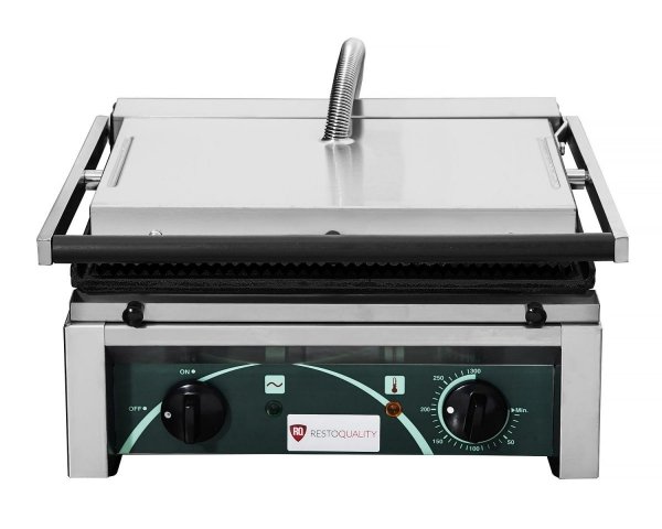 Grill elektryczny kontaktowy panini RN101-A | 2 płyty ryflowane