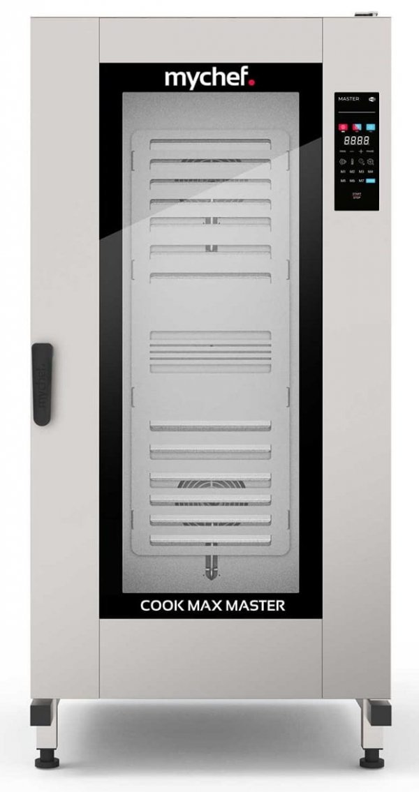Piec konwekcyjno-parowy elektryczny | z wózkiem | automatyczny system myjący | 20xGN1/1 | 34,7 kW | 400 V | Mychef COOK MAX MASTER 201E TSC | System TSC - najwyższa stabilność temperatury