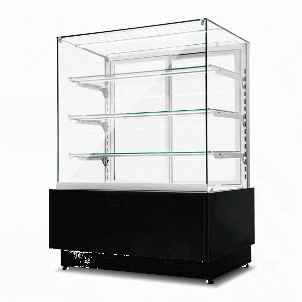 Witryna cukiernicza chłodnicza Dolce Visione Premium 1300 | wnętrze ze stali nierdzewnej | 1300x670x1300 mm
