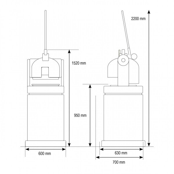 Dzielarko-zaokrąglarka półautomatyczna Divobun 4-14 | 2 lata gwarancji