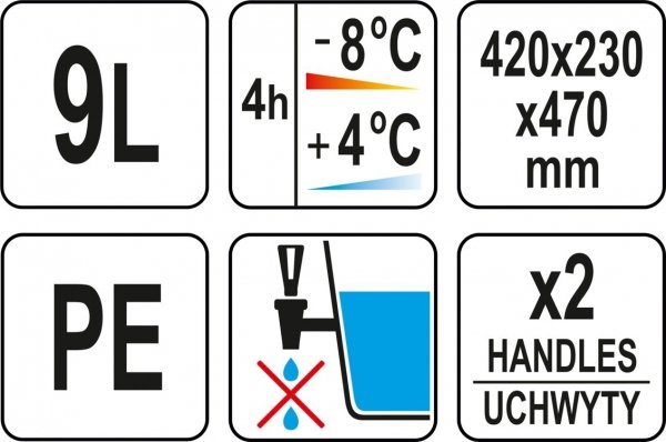 TERMOS Z KRANEM PE 9,4L