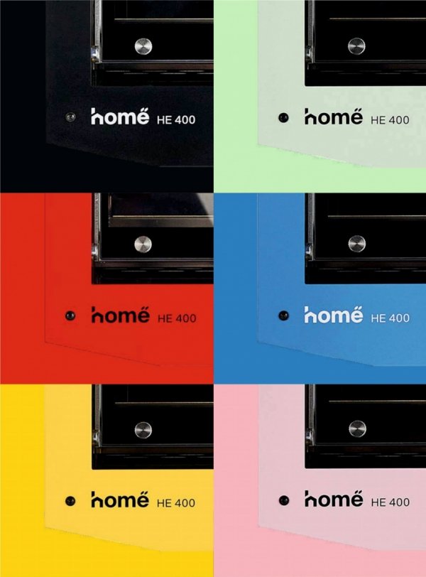 Piec do pizzy elektryczny Cuppone Home HE 400 | jednokomorowy | panel dotykowy | 400x400 mm | HE400/1 TS/FY | żółty