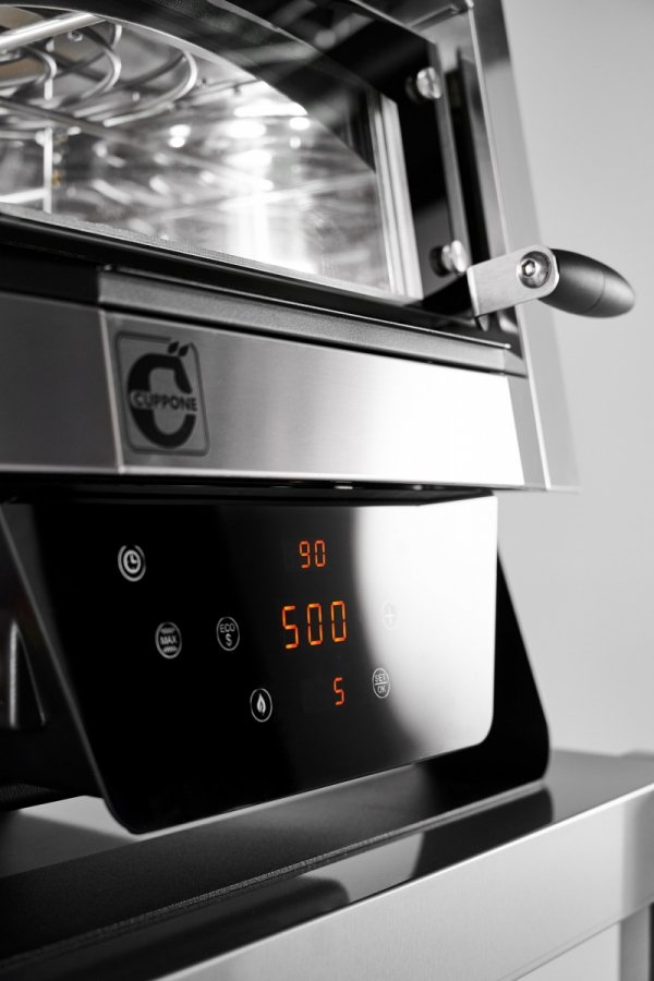 Piec do pizzy obrotowy Mantegna | MN40/1DG-P | elektryczny | max.500 °C | 1x40cm | 4 kW | 670x664x605 mm