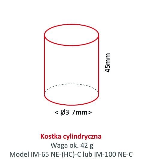 Kostkarka do lodu Hoshizaki IM-100NE-C | 85 kg/24h | chłodzona powietrzem | kostka cylinder | ? 37x45 mm