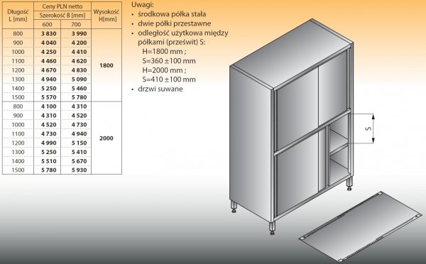 Szafa przelotowa lo 509 - 1000x700x2000