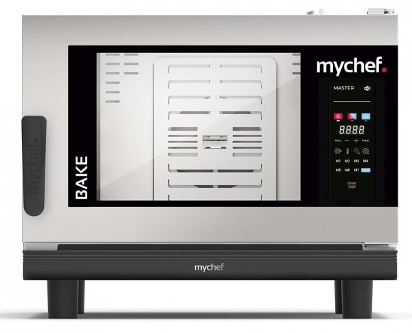 Piec konwekcyjno-parowy elektryczny | piekarniczo-cukierniczy | automatyczny system myjący  | 4x600x400 |  7,3 kW | 400 V | Mychef BAKE MASTER 4E TSC | System TSC - najwyższa stabilność temperatury