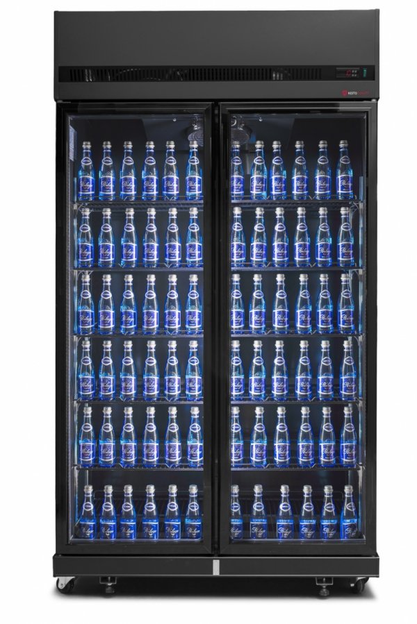 Szafa chłodnicza 2-drzwiowa przeszklona Resto Quality RQ770-BLACK | drzwi skrzydłowe | czarna | 1100x635x2000 mm | 770 l