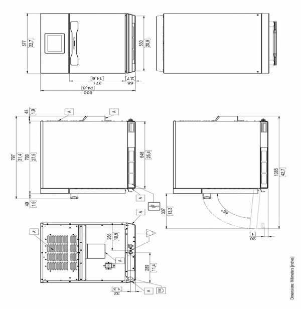 Piec konwekcyjny mikrofalowy | hybrydowy | Lainox Oracle XL Boosted | 6 kW | 400V | czerwony