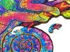 Puzzle Drewniane Magiczny Kameleon A4