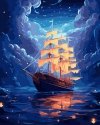 Malowanie Po Numerach Zestaw Magiczny Statek 40x50
