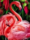 Haft Diamentowy Różowe Flamingi 40x50