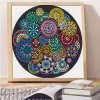 Haft Diamentowy Kolorowe Okręgi 30x30cm