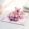Kartka Pocztowa Okolicznościowa 3D Pop-up Kwiaty - Fioletowy Zachwyt