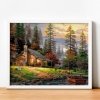 Malowanie Po Numerach Zestaw Dom w lesie 40x50