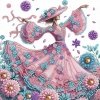 Haft Diamentowy Kobieta i Magia Kwiatów 30x30 cm