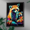 Malowanie Po Numerach Czarne Płótno Zestaw Kolorowe szopy 40x50