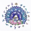Puzzle Drewniane Piękny Paw A4
