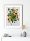 Haft Diamentowy Jesienne Drzewo 45x55 cm