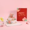 Kartka Pocztowa Okolicznościowa 3D Pop-up Urodziny Urodzinowy Tort 1-100 lat