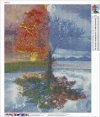 Haft Diamentowy Drzewo Cztery Pory Roku 45x55 cm K