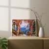 Malowanie Po Numerach Zestaw Balkon z Kwiatami 40x50