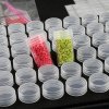 Zestaw Narzędzi do Haftu Diamentowego Pojemniczki - Walizka Kwiaty - 67 elementów