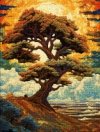 Haft Diamentowy Drzewo Harmonii 47x60 cm