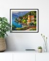 Haft Diamentowy Willa nad Jeziorem 30x40 cm