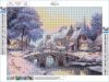 Haft Diamentowy Zimowe Miasteczko 30x40 cm