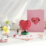 Kartka Pocztowa Okolicznościowa 3D Pop-up Walentynki - Drzewo Miłości