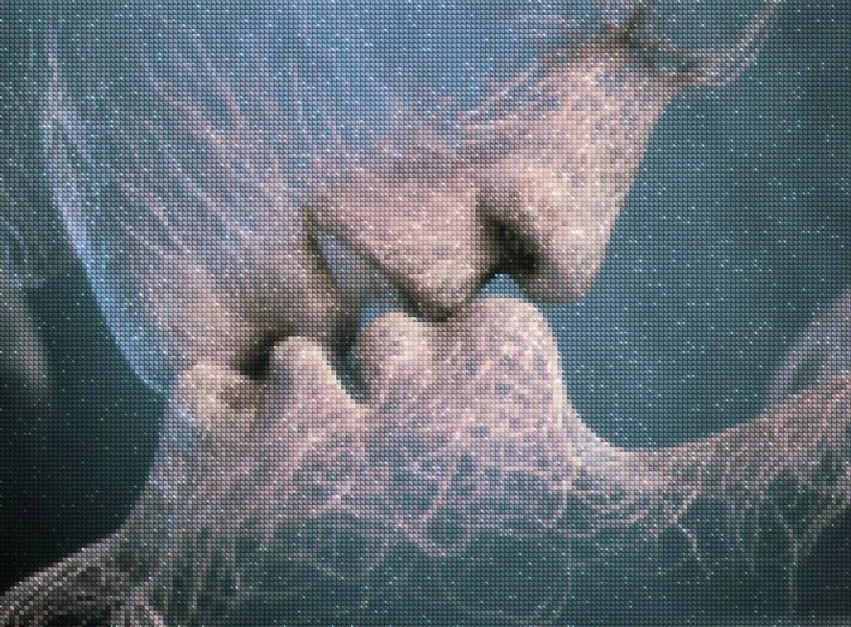 haft diamentowy pocałunek