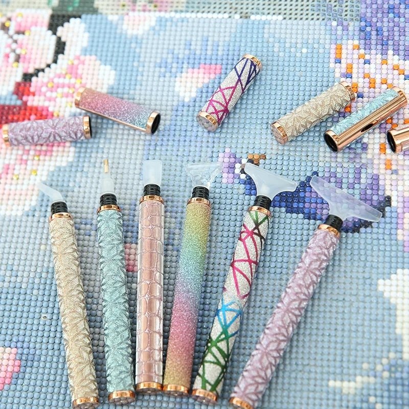 Aplikator do Haftu Diamentowego + 6 końcówek Glamour - Pastelowy